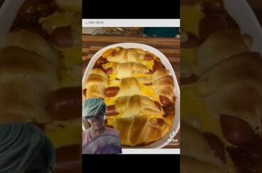 Chili hotdog Casserole #chilidogs #casserole #recipe #shorts #reaction  #interesting