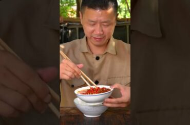 Eating food show eating yummy with spicy chili sauce #Shorts Ep2797