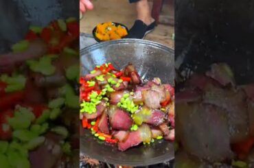 Wow Delicious Organic Braised Pork with Green Beans #shorts #juemcooking