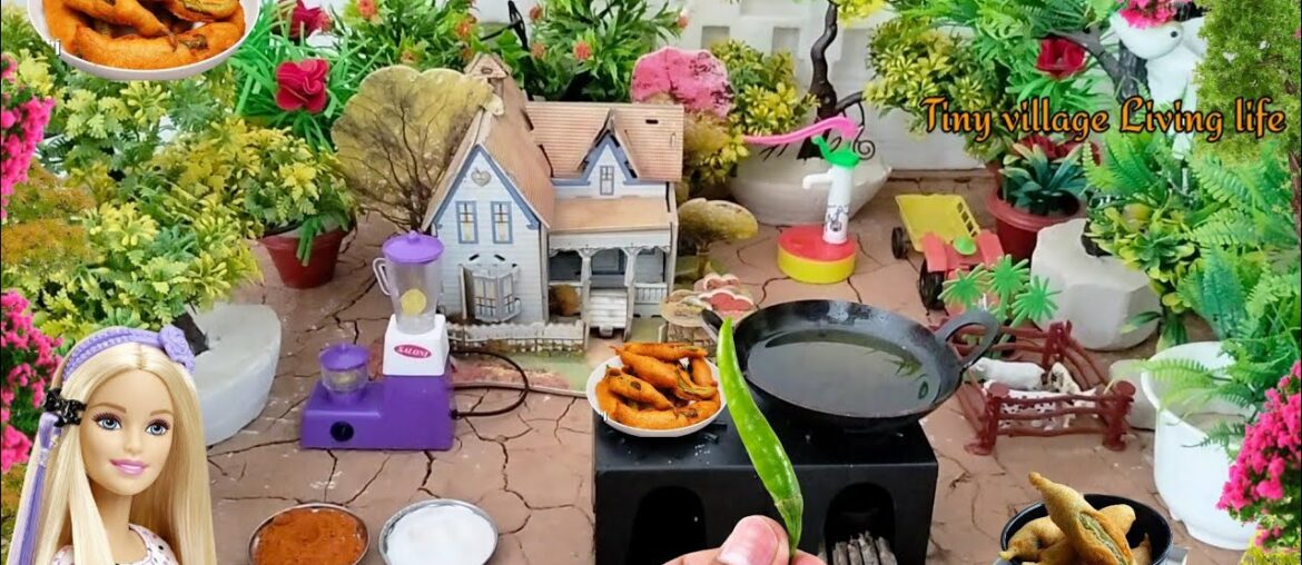 Fried Green chilli! Miniature Style Fried Green chilli| Making Fried Green Chilli In Tiny Items|