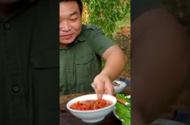 Eating food show eating yummy with spicy chili sauce #Shorts Ep2801