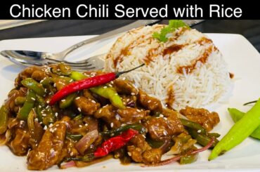 Chili Chicken Recipe | Restaurant Style Chicken Chili with Rice |