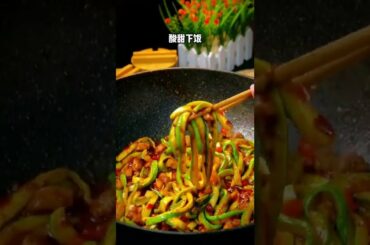 Cucumber with chili recipe look yummy - #shorts  #youtubeshorts #asmr