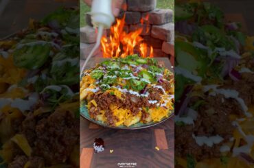 Loaded Chili Cheese Fries Recipe | Over The Fire Cooking by Derek Wolf
