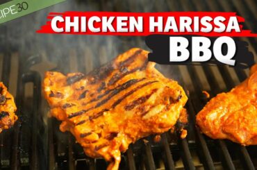 BBQ CHICKEN HARISSA: the best garlic chili BBQ chicken recipe!