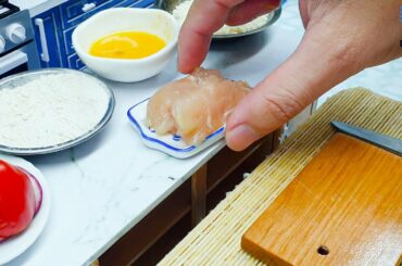 Learn Making Miniature Pan fried Korean Chili Pork / Easy Pan fried Korean Chili Pork Recipe / Food