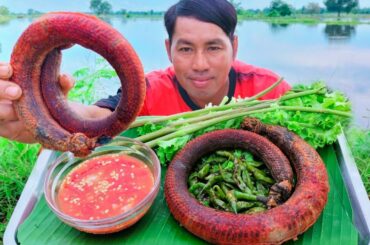 Wow yummy snake grill with chili spicy sauce recipes