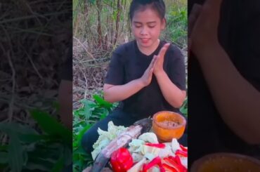 #aottomYouTube #shorts _ Eating A Big Fish  Delicious With Chili Sauce Recipe And Vegetable Salad