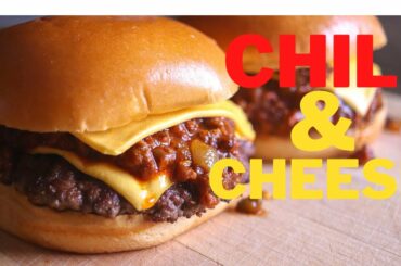 The Chili Cheese SMASH BURGER [ Chili Recipe ]
