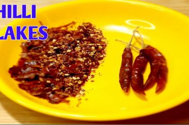 Chilli Flakes Recipe | How To Make Chilli Flakes At Home | Homemade Chilli Flakes