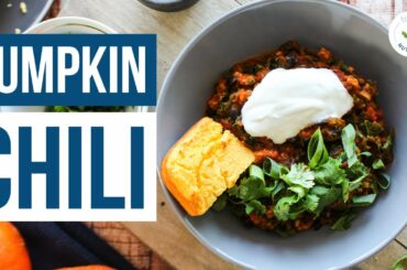 the BEST pumpkin chili with turkey and kale {so good!}