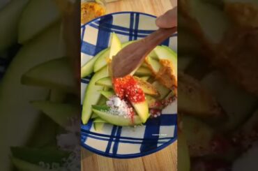 Raw mango salt, sugar, red chili powder, and mustard sauce #shorts #recipe