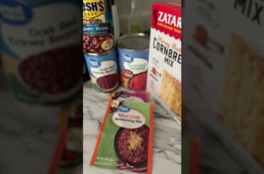 Dinner Tonight | Chili & Cornbread #cheapmeals