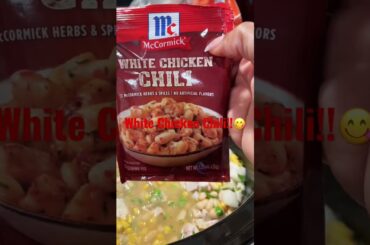 White chicken chili!!! A perfect fall treat!!