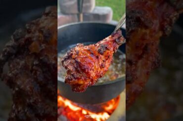 Honey Chili Oil Chicken Wings Recipe | Over The Fire Cooking by Derek Wolf