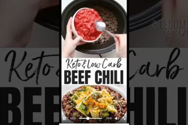 Keto Low Carb Chili Recipe - Crock Pot or Instant Pot (Paleo)