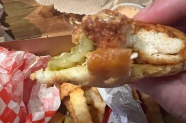 Went to Bird Haus in Houston and got the reaper hot chicken sandwich. It was good!