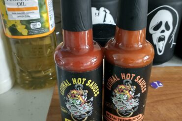 Got a couple of sauces from the Vegan food fair in Brighton yesterday - Scottish brand called Leithal Hot Sauces. I appreciate the pun AND the flavour!