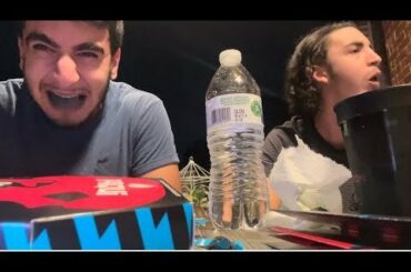 My friend and I tried the one chip challenge. We decided to record. I touched my eyes