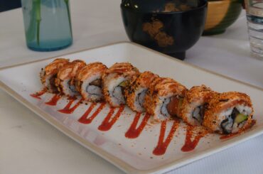 They call it 'Crazy Spicy Salmon'. Sushi purists look away.
