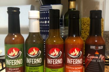 I completed the 9 Circles of Hell Challenge at Inferno in New Hope, PA and won two free bottles of hot sauce!