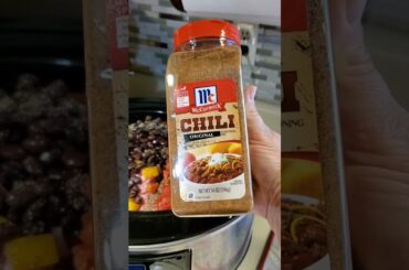 Making chili in the slow cooker. Find the full recipe on afarmgirlskitchen.com