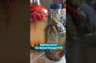 Filipino Spiced Vinegar! #vinegar #spicy #hot #chili #garlic #fyp #dippingsauce #recipe #shorts