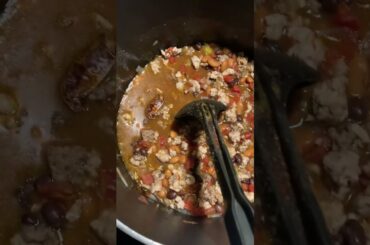 Making homemade chili