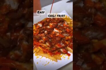 Chili cheese fries#shorts# food #recipes
