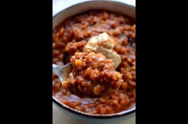 Slowcooker Red Lentil Chili