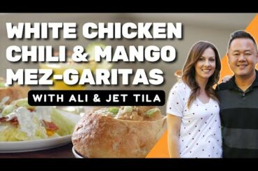 Ali and Jet Tila's White Chicken Chili for Two and Mango Mez-Garitas | Food Network