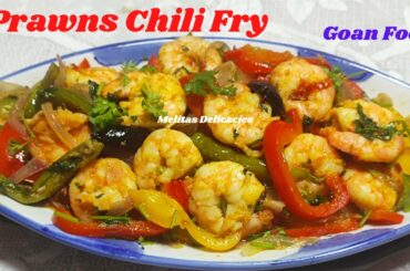 Goan Style Prawns Chili Fry Recipe|Goan Seafood Recipe|Shrimp Chili Stir Fry|Prawns Stir Fry#prawns