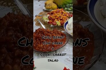 chili beans Con carne and vegetables salad #viral #trending #short
