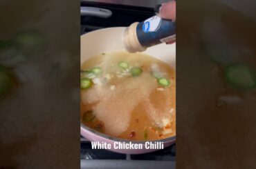 My White Chicken Chili recipe #fall #homemadefood #souprecipe #minivlog