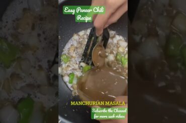 #shorts Easy Paneer Chili Recipe/HOW TO MAKE PANEER CHILI AT HOME