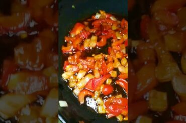 Chilli and rice meal .