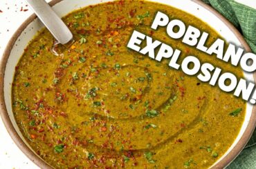Roasted Poblano Soup Recipe (An Explosion of Poblano Flavor)