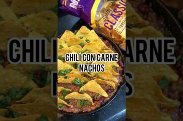 Chili Con Carne Nachos #nachoking #nachos #chiliconcarne #recipe #shorts