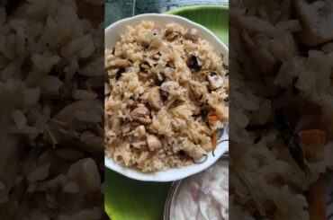 Mushroom biryani with paneer chilli#shorts