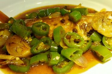 #SHORTS STEW LEFT OVER FRIED FRIED PINK  PERCH  FISH WITH GREEN CHILI