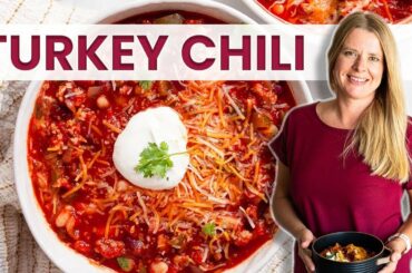 HEALTHY TURKEY CHILI | one pot recipe from famous TV show