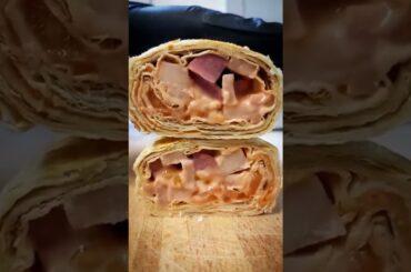 Chicken Tortilla Wrap with Chili Sauce #shorts