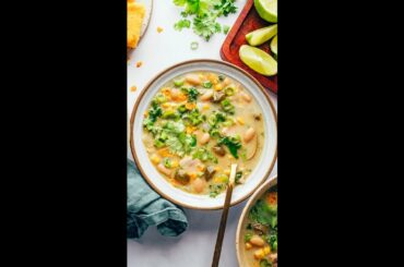 Creamy White Bean Chicken Chili (1 Pot!) | Minimalist Baker Recipes