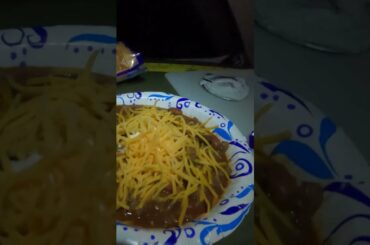 Cast Iron Chili over the fire #camping #shorts