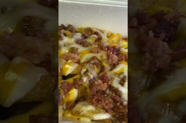 Chilli cheese fries #wolf brand chill #crumbled bacon #shorts