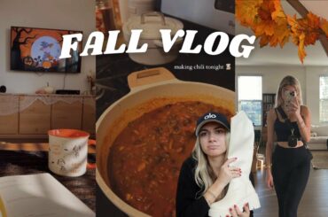 FALL VLOG: homemade psl, fall clothing haul & making chili