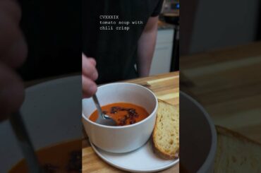 tomato soup  with chili crisp