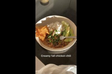 Creamy fall chicken chili recipe #shorts