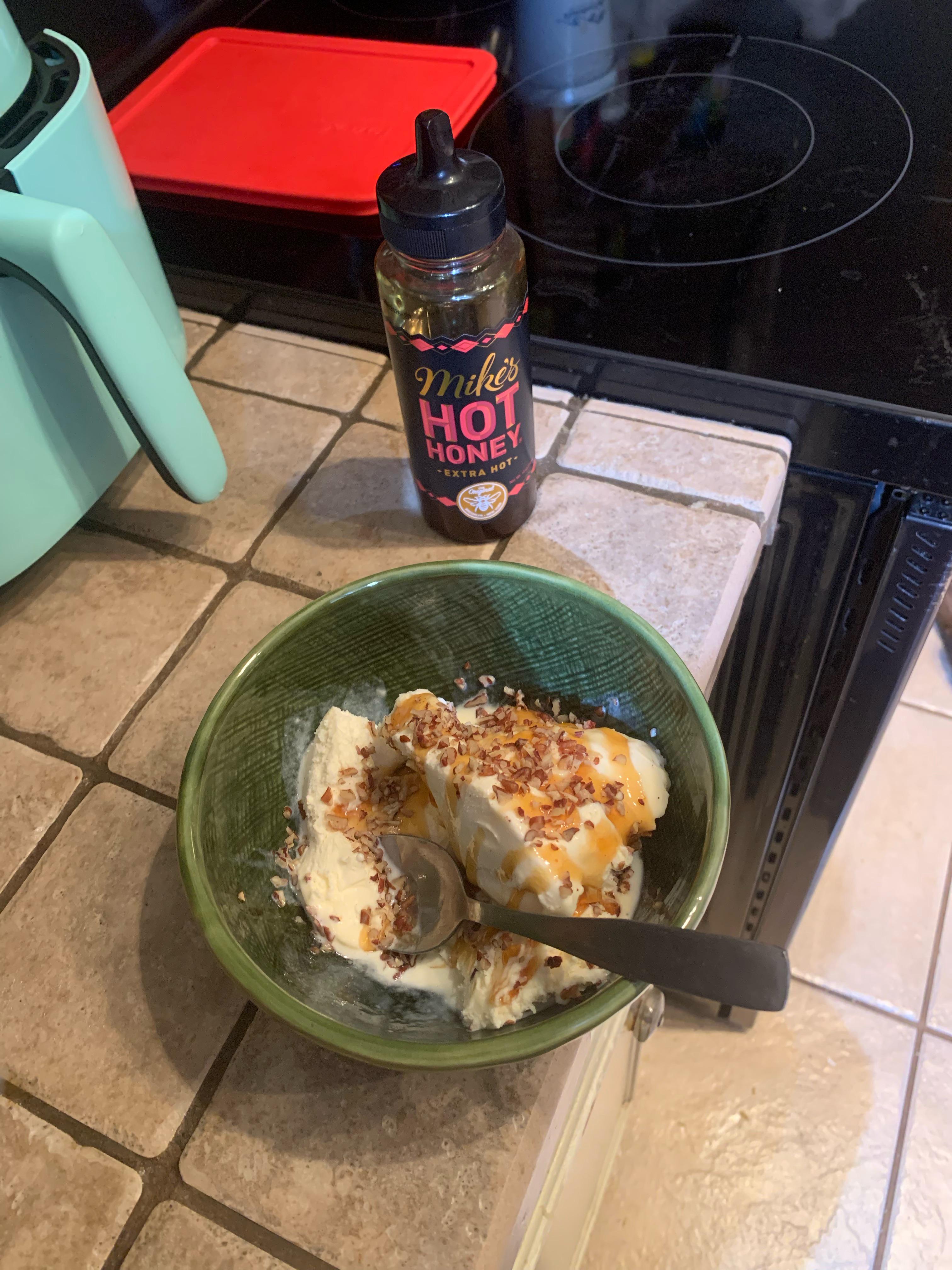 Mikes hot honey ice cream Chili Chili