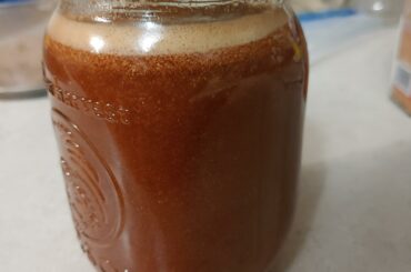 Insanely Hot Sauce! This is my test batch as I'm going to start selling sauce. I still need to cook and stir this, especially after adding xanthan gum (live and learn)